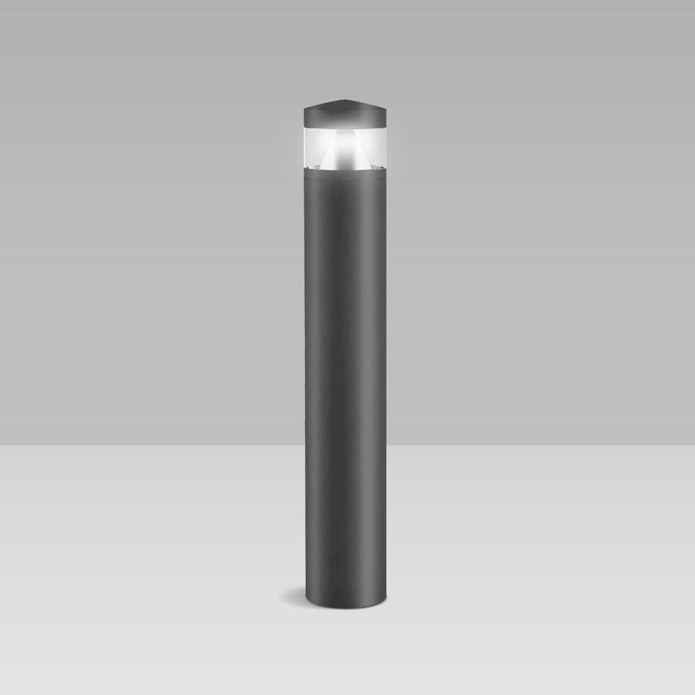 Bollard light for garden lighting with an elegant, cylindrical design, perfect for public lighting and residential environments